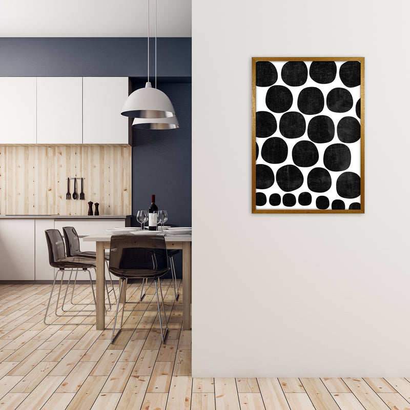 Black Grunge Circles Original A1 Print Only