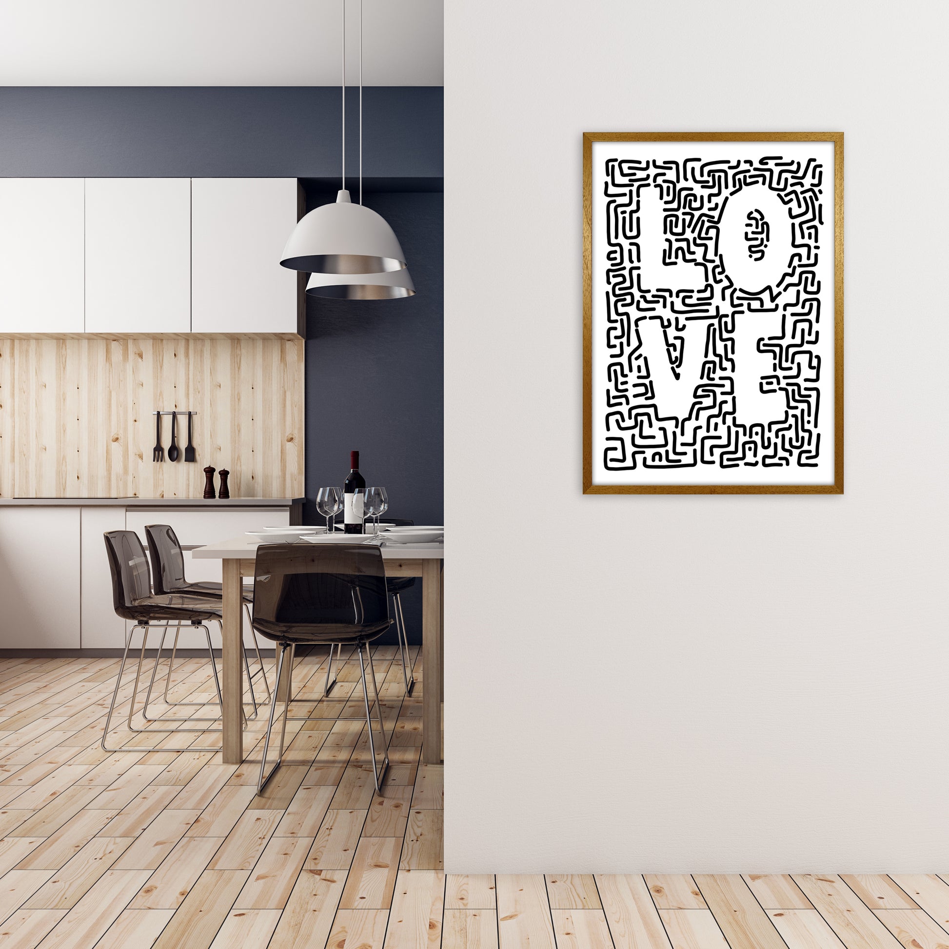Doodle LOVE Print Original A1 Print Only