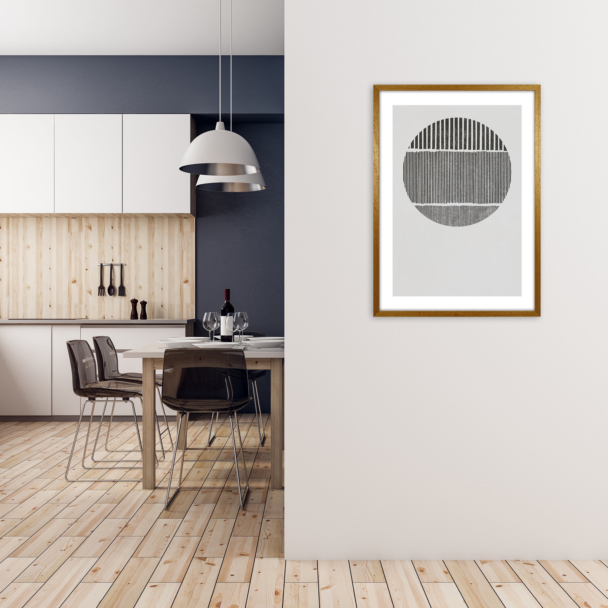 Mid Century Black and White A1 Print Only