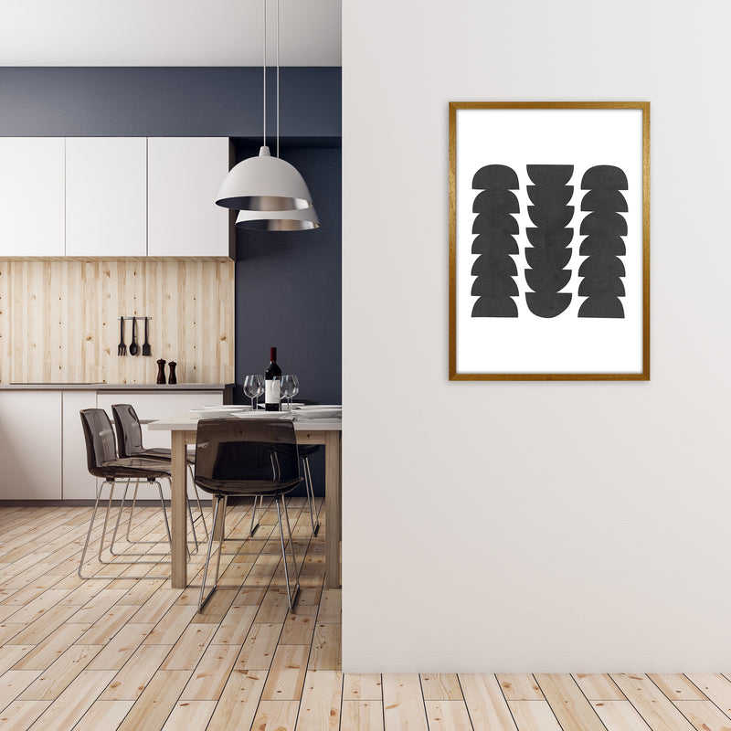 Mid Century Modern Abstract Grunge A1 Print Only
