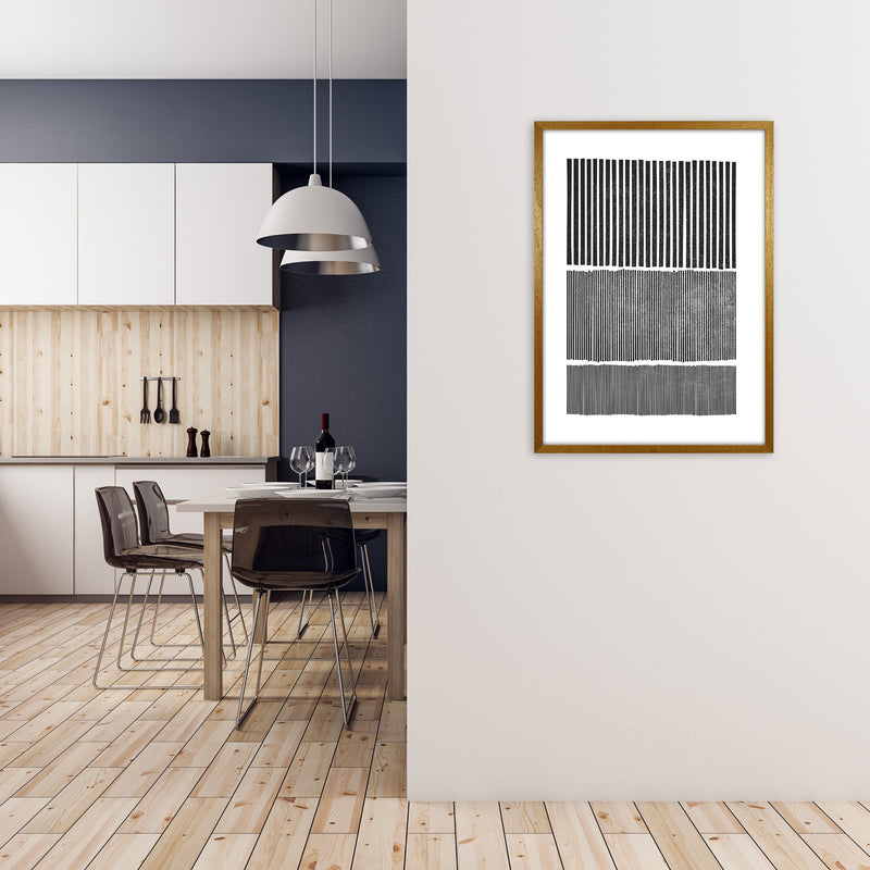 Mid Century Modern Lines Original A1 Print Only