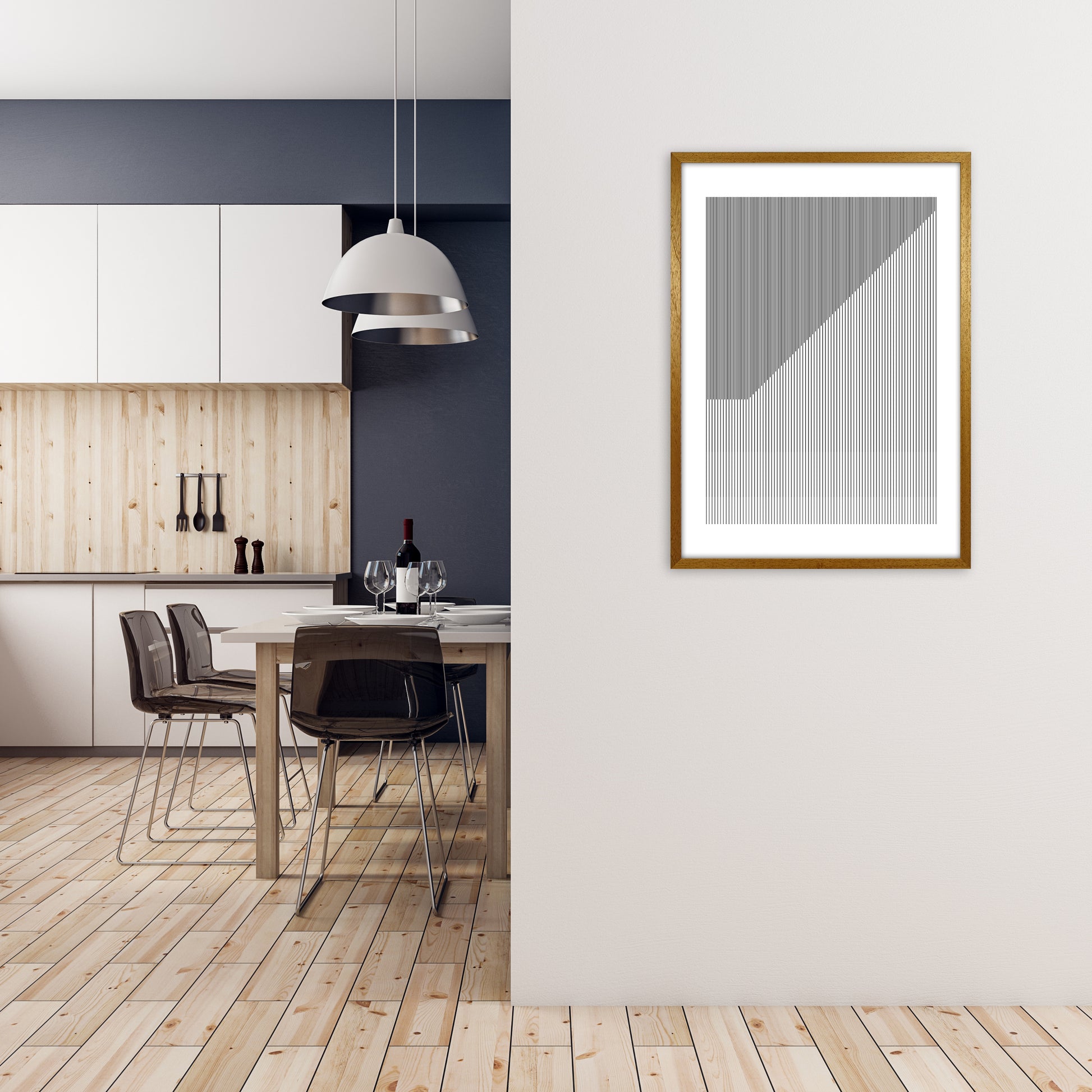 Simple Black and White Bauhaus A1 Print Only