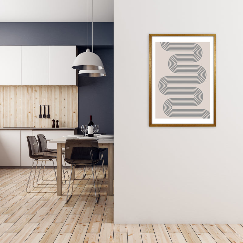 Twisty Lines Neutral Original A1 Print Only