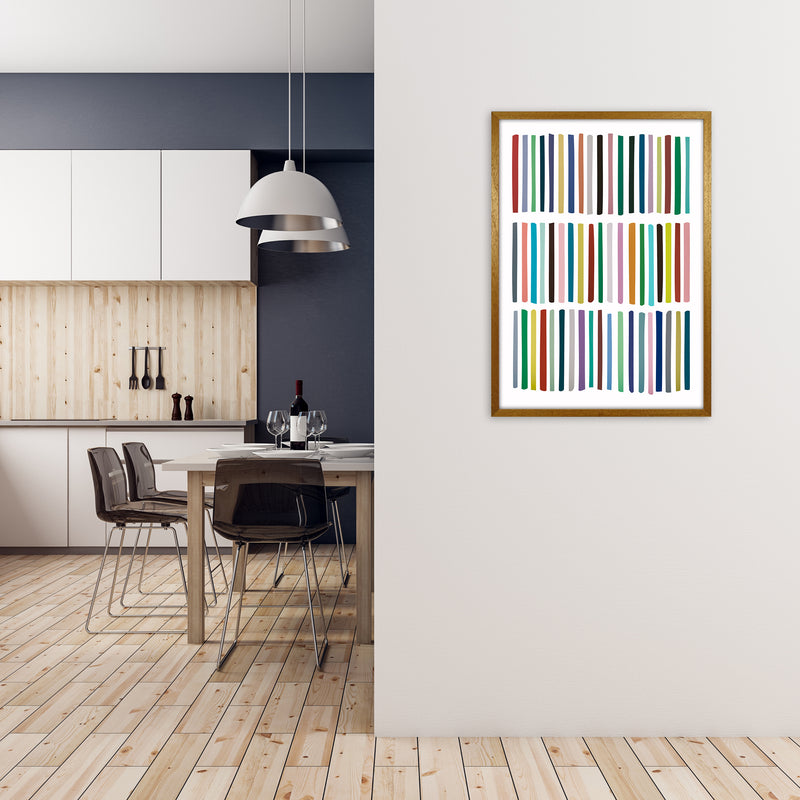 Scandinavian Multicolour Lines Original A1 Print Only