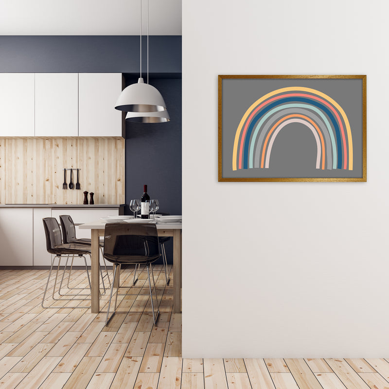Rainbow on Gray Original A1 Print Only