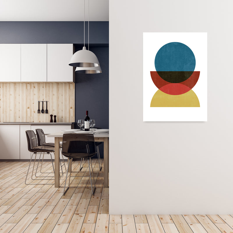 Retro Colorful Wall Art Print A1 Black Frame