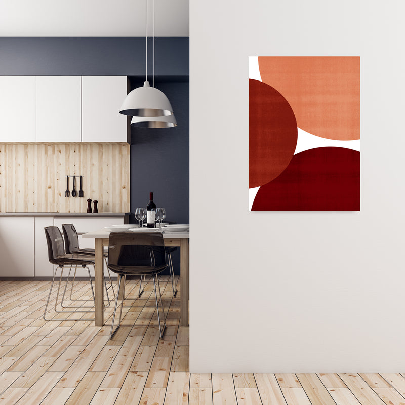 Abstract Art Reds Original Modern Contemporary Art Print by Print Punk Studio A1 Black Frame