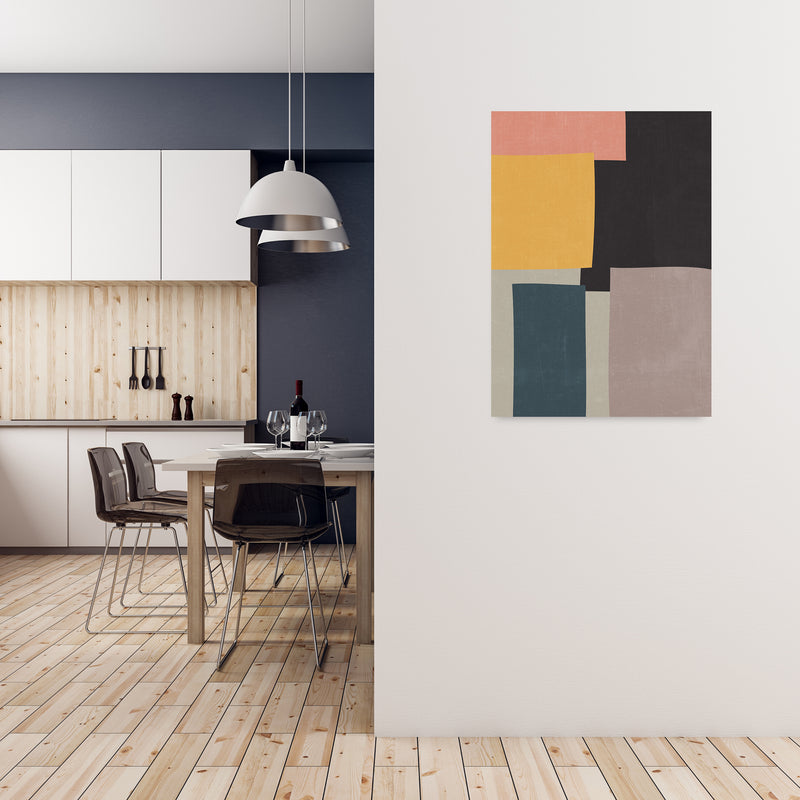 Abstract Block Art Original A1 Black Frame