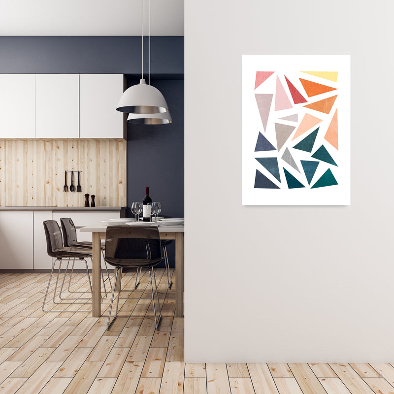 Abstract Colorful Geometric Prints Original A1 Black Frame
