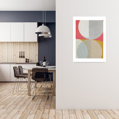 Abstract Colourful Circles Original A1 Black Frame