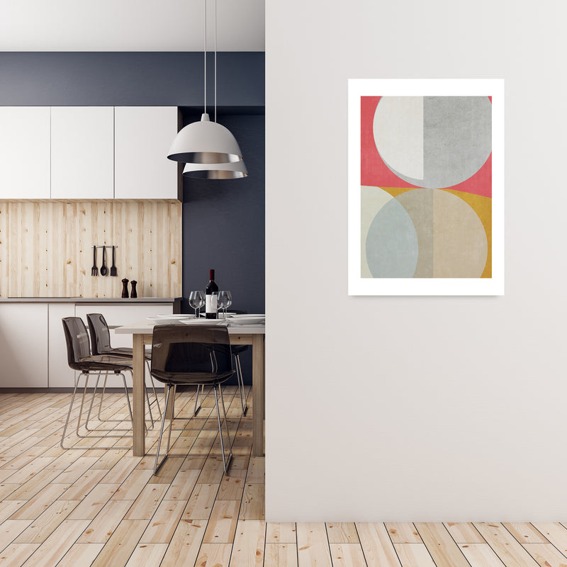 Abstract Colourful Circles Original A1 Black Frame