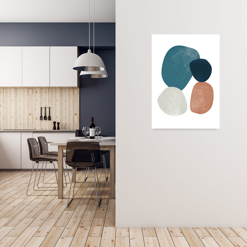Abstract Earth Shapes Print Original A1 Black Frame