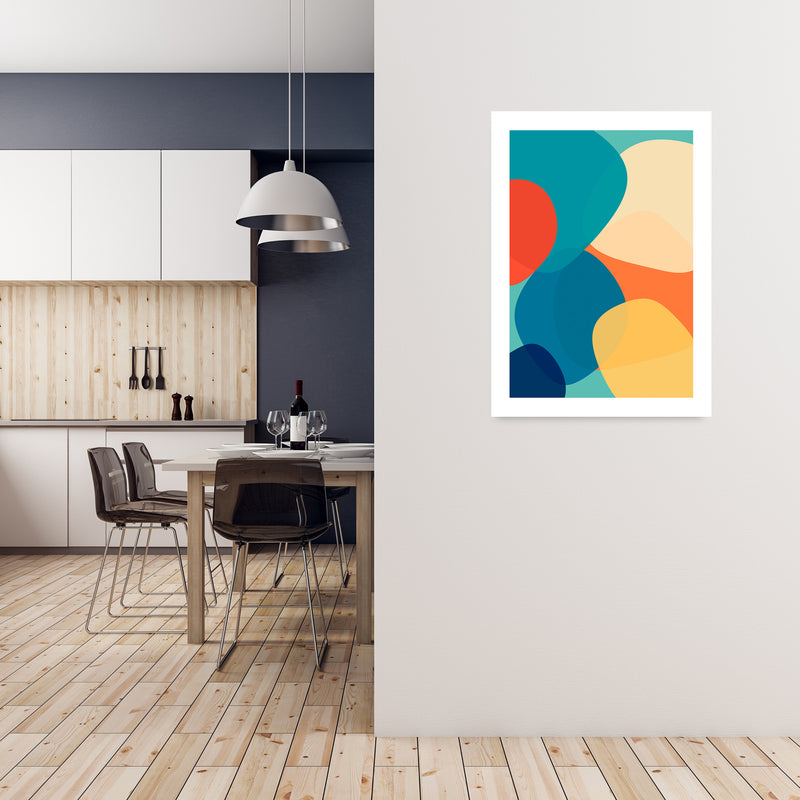 Abstract Multicolour Design Original A1 Black Frame