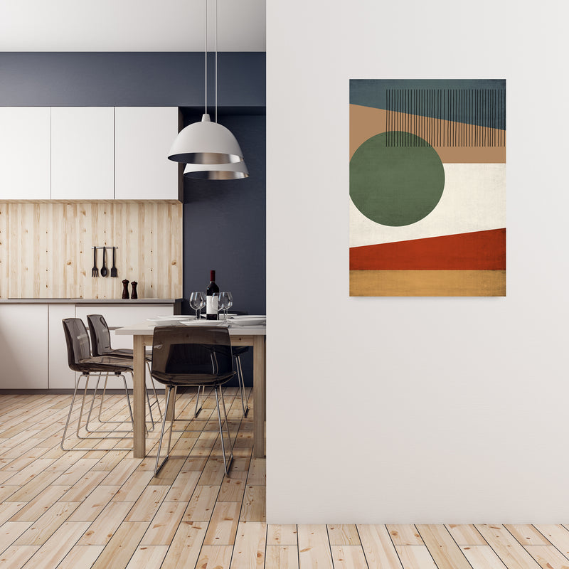Abstract Wall Art Earth Tones A1 Black Frame