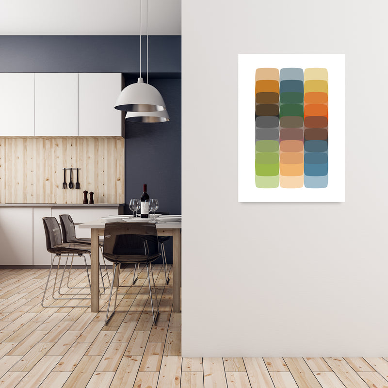 Colorful Rainbow Abstract Original A1 Black Frame