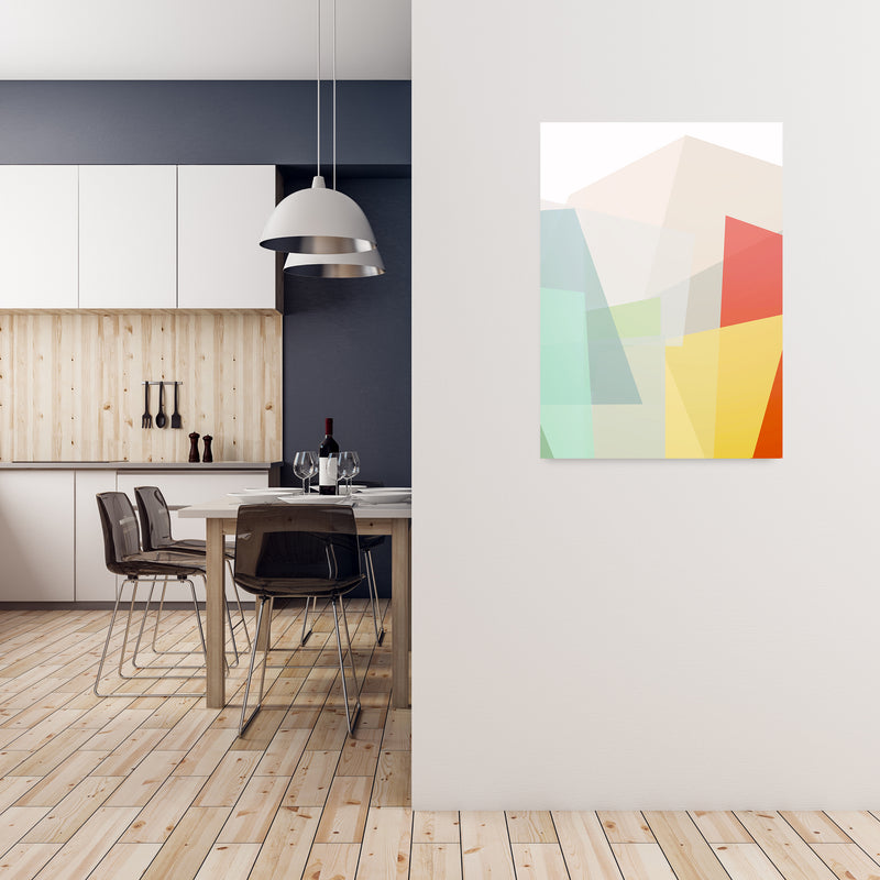 Colourful Abstract Geometric Original2 A1 Black Frame