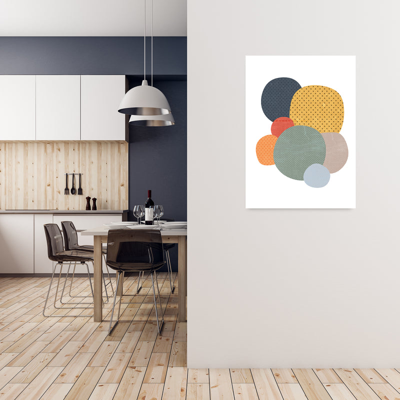 Fun Abstract Nursery Shapes Original A1 Black Frame
