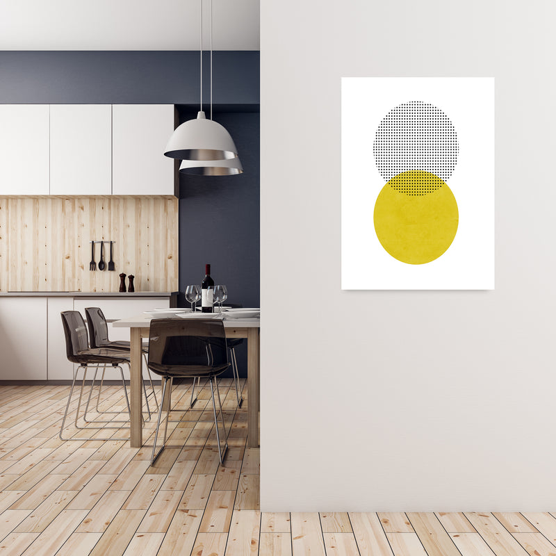 Mid Century Circles Original A1 Black Frame