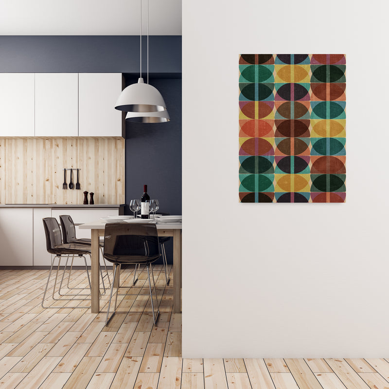 Warm Abstract Pattern Original A1 Black Frame