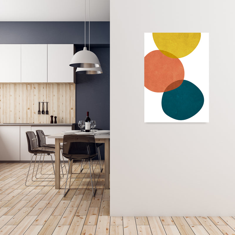 Yellow Red Blue Abstract Original A1 Black Frame