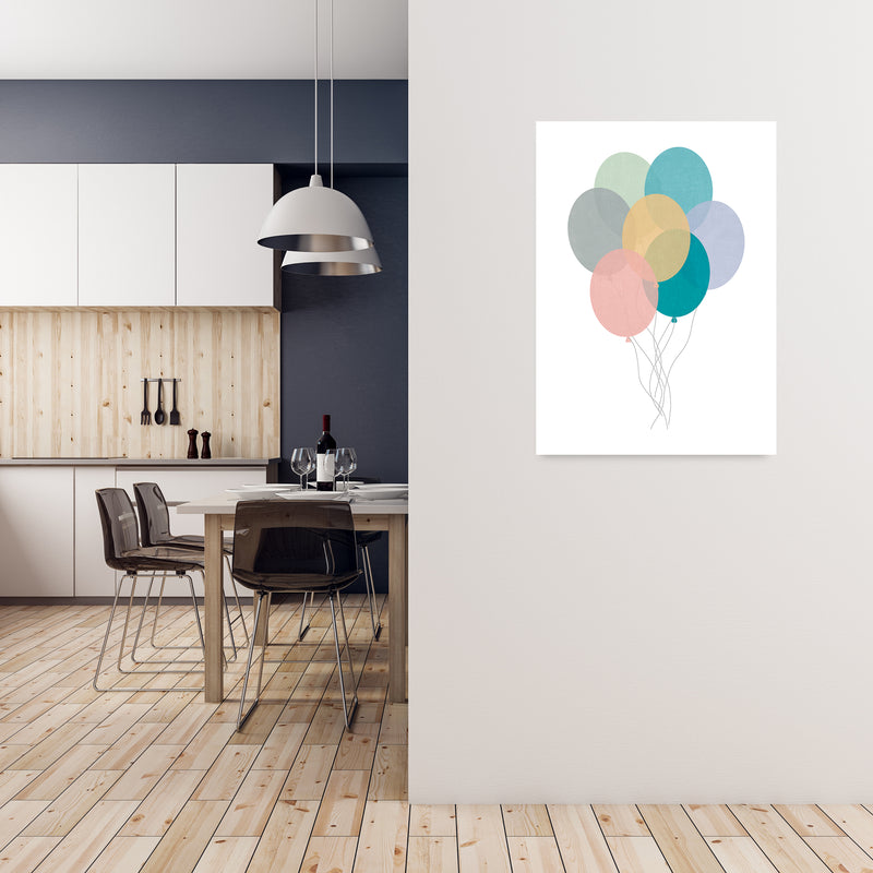 Nursery Collection Balloons A1 Black Frame