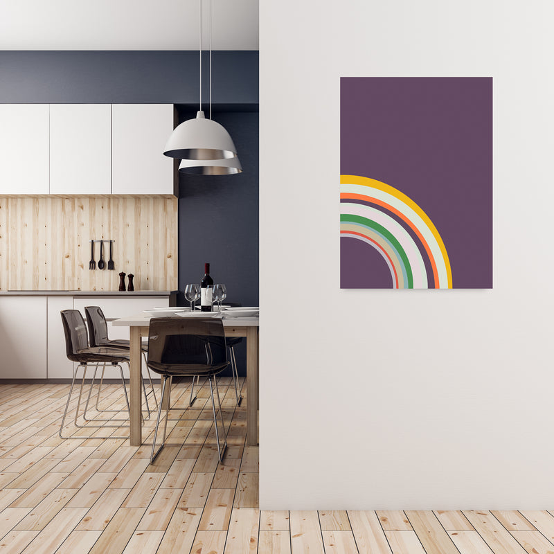 Pair of Nursery Rainbow Prints Right B A1 Black Frame