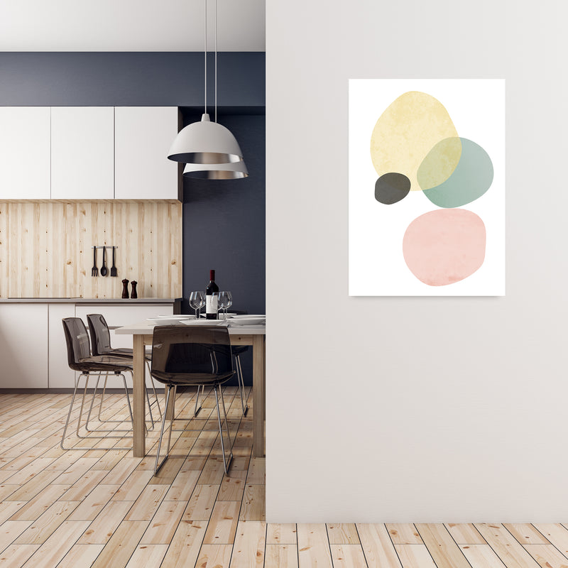 Abstract Pastel Original B A1 Black Frame
