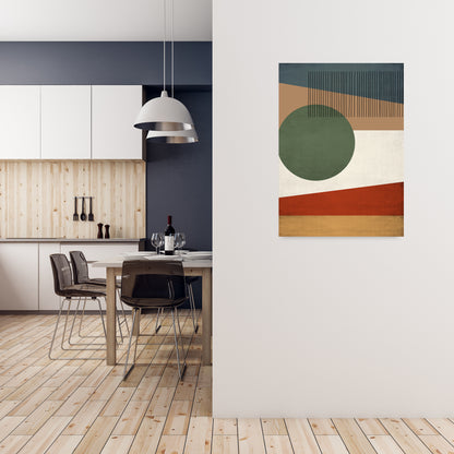 Abstract Earth Tone Prints A A1 Black Frame