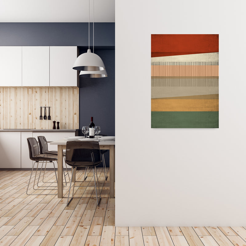 Abstract Earth Tone Prints B A1 Black Frame