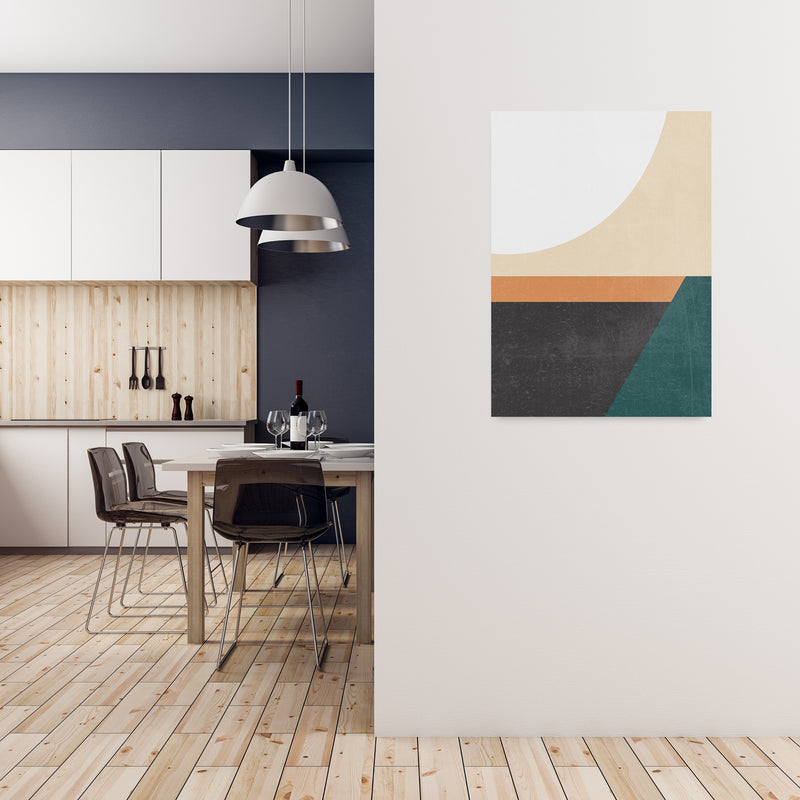 Colourful Mid Century Modern Print A A1 Black Frame