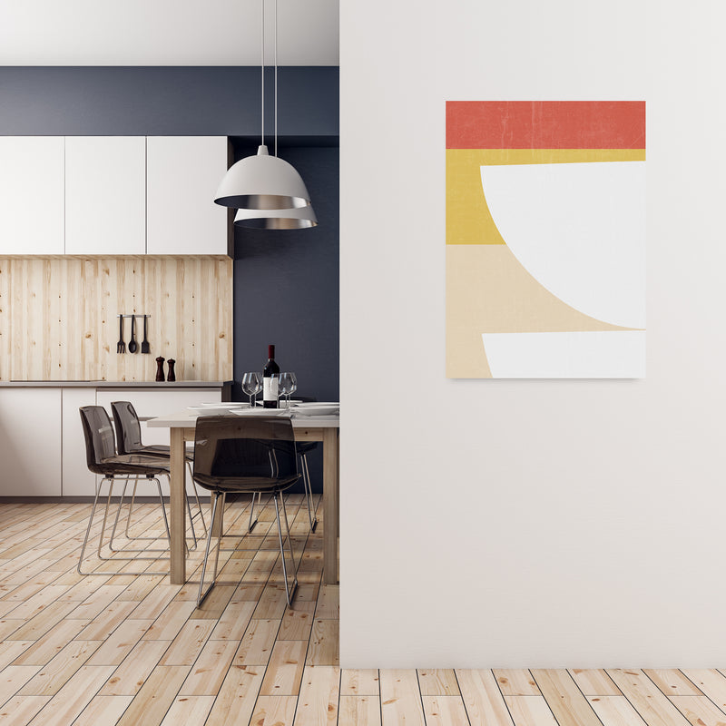 Colourful Mid Century Modern Print B A1 Black Frame