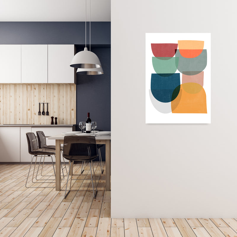 Mid Century Modern Colour B A1 Black Frame