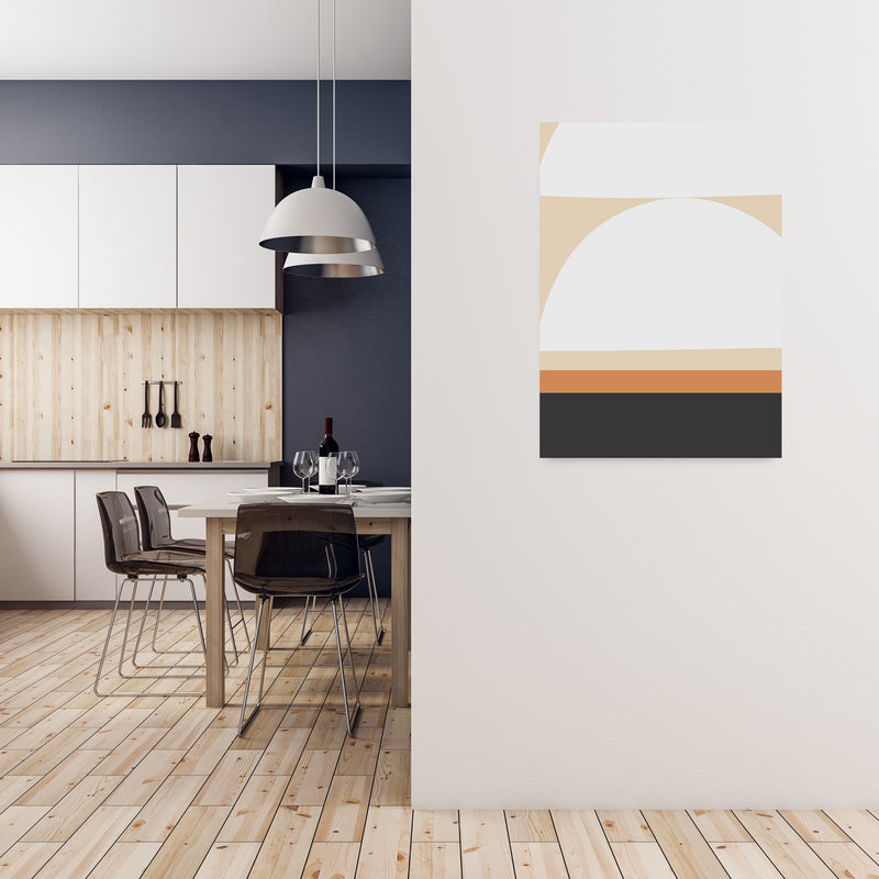 White Abstract Shapes A Original A1 Black Frame