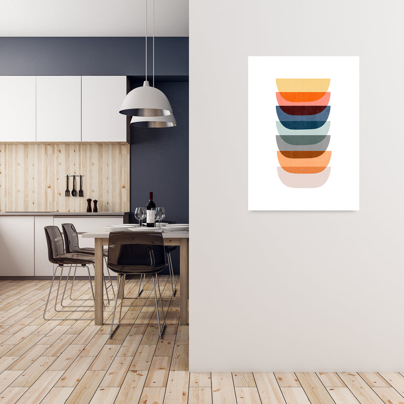 Abstract Mid Century Art C A1 Black Frame