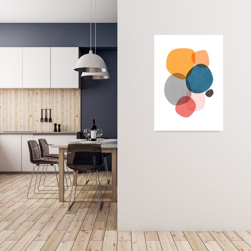 Mid Mod Abstract Shapes E A1 Black Frame