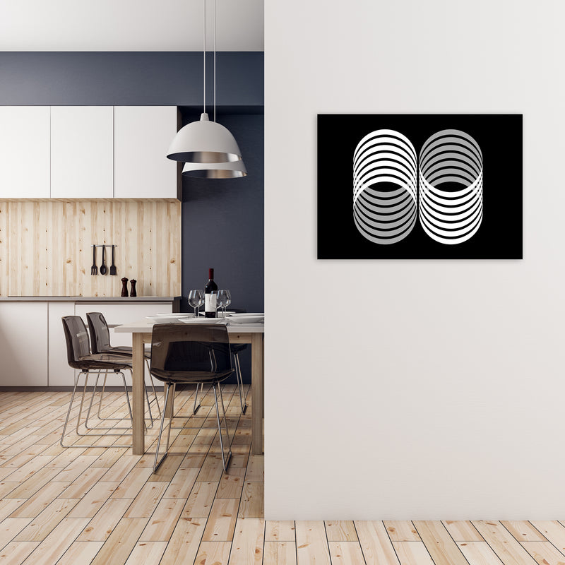 Abstract Modern Shapes Landscape Original A1 Black Frame