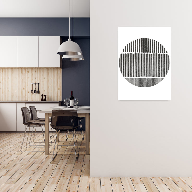 Black and White Lines in A1 Black Frame