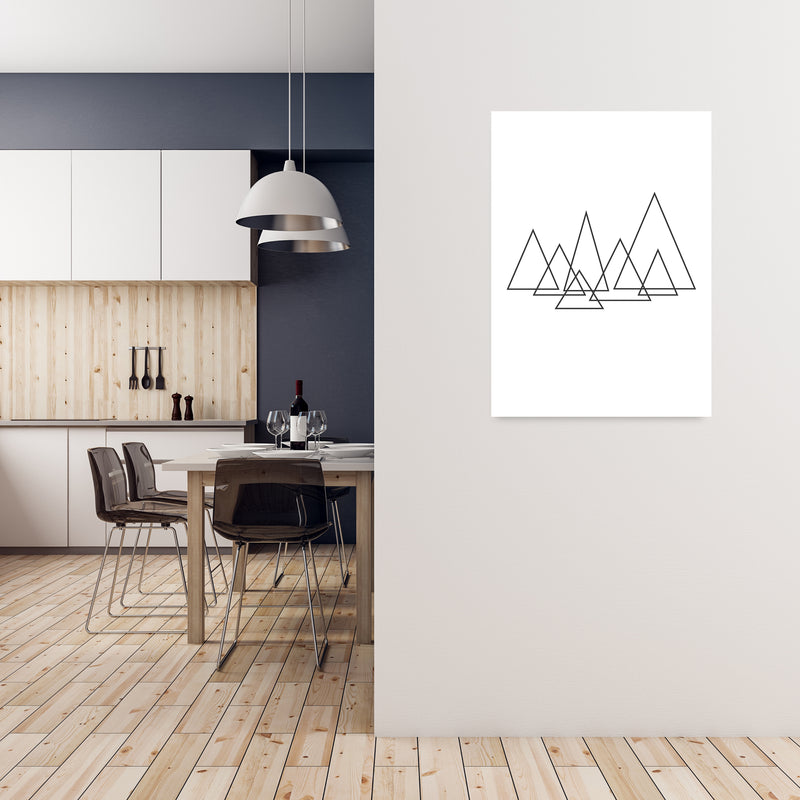 Geometric Triangle Poster Original A1 Black Frame