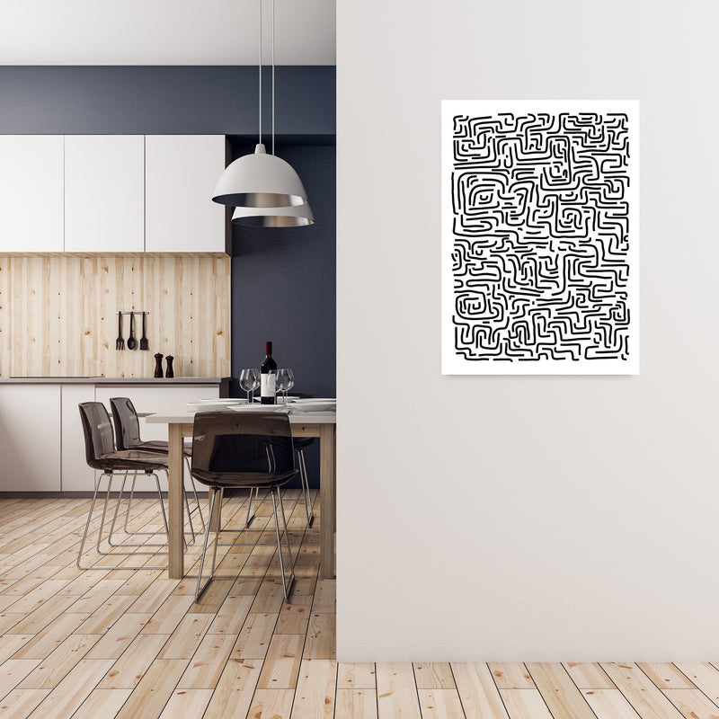 Large Doodle Print Original A1 Black Frame