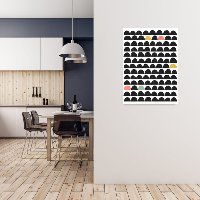 Mid Century Black and Color A1 Black Frame