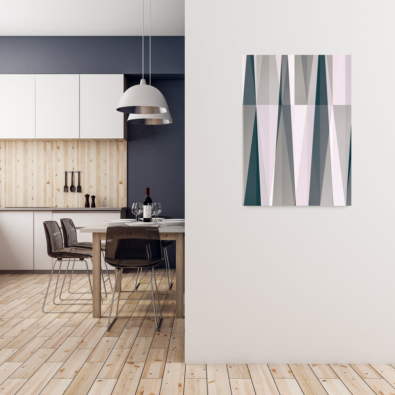 Mono Triangles Abstract Original A1 Black Frame
