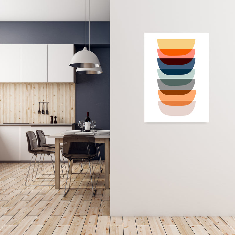 Abstract Mid Century Art Original A1 Black Frame