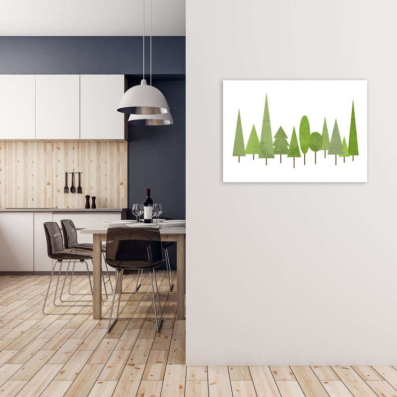 Scandinavian Trees Landscape Original A1 Black Frame