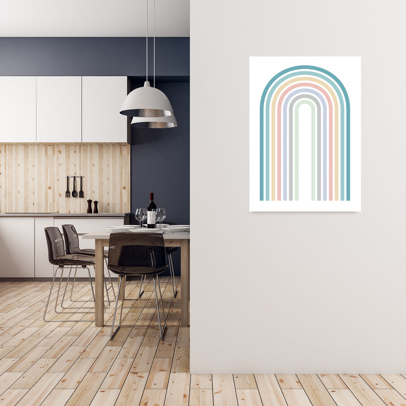 Colorful Rainbow Print Original A1 Black Frame
