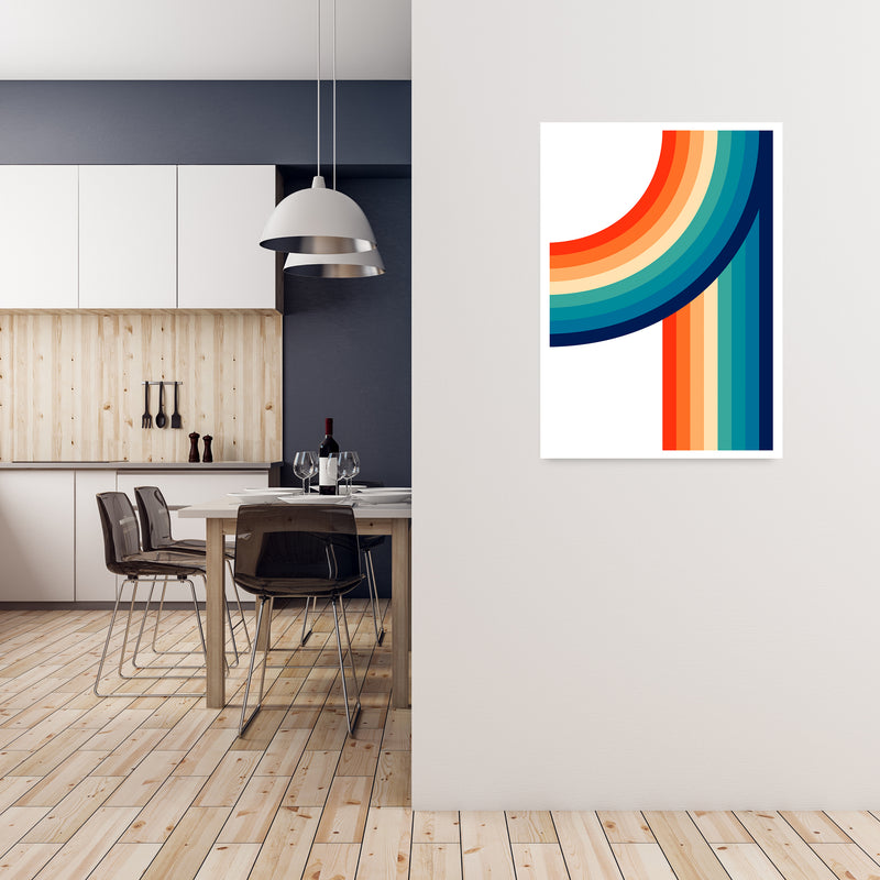 Rainbow Curve Two Original A1 Black Frame