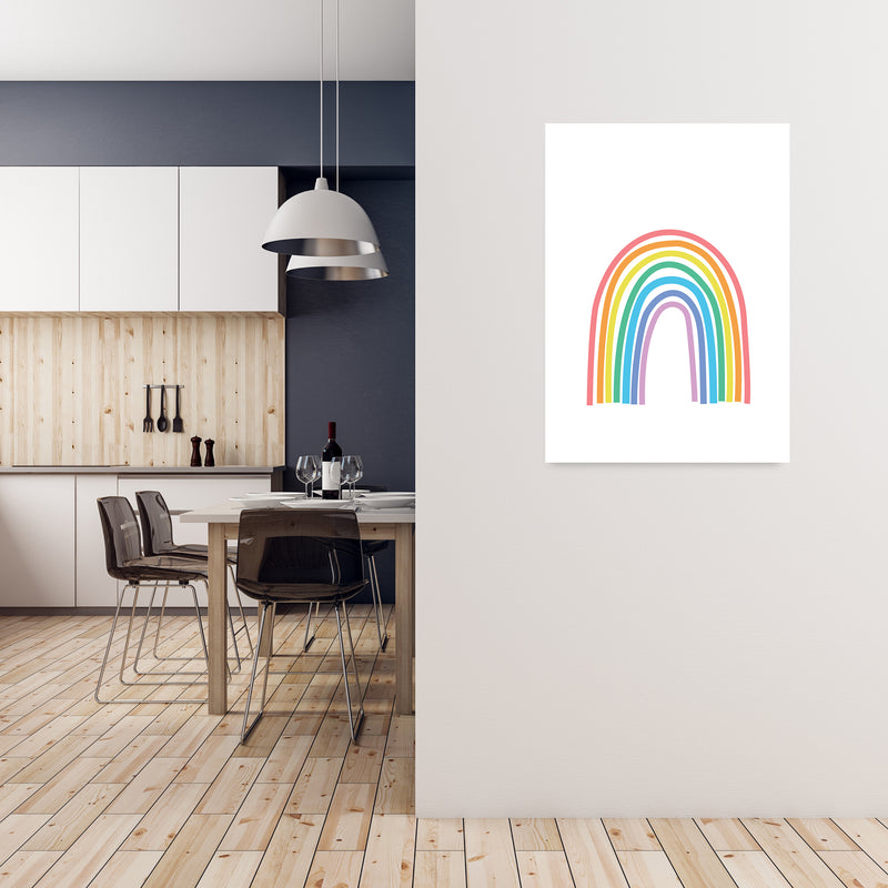 Rainbow Nursery Print Original A1 Black Frame