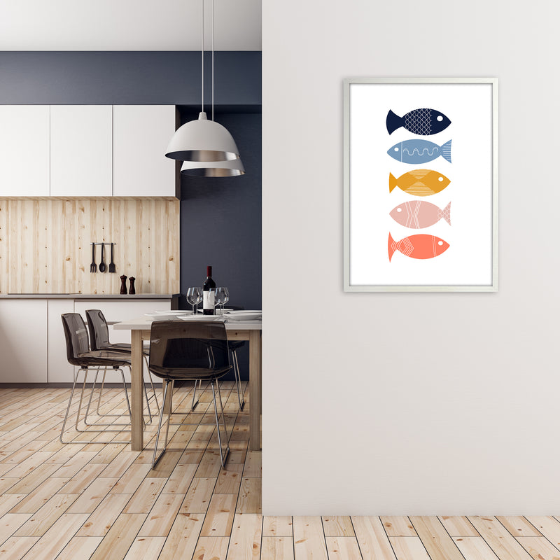 Scandi Mid Mod Fish Original A1 Oak Frame