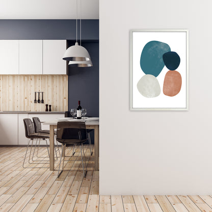 Abstract Earth Shapes Print Original A1 Oak Frame
