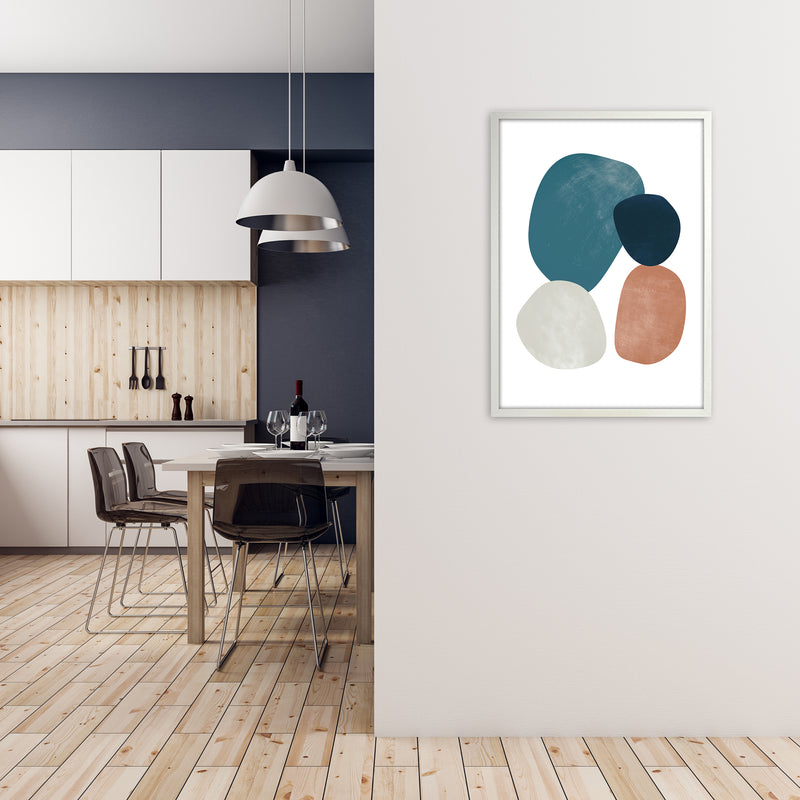 Abstract Earth Shapes Print Original A1 Oak Frame