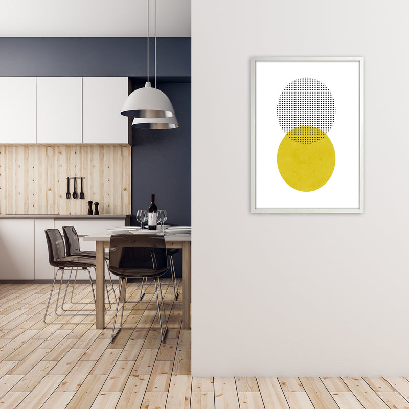 Mid Century Circles Original A1 Oak Frame